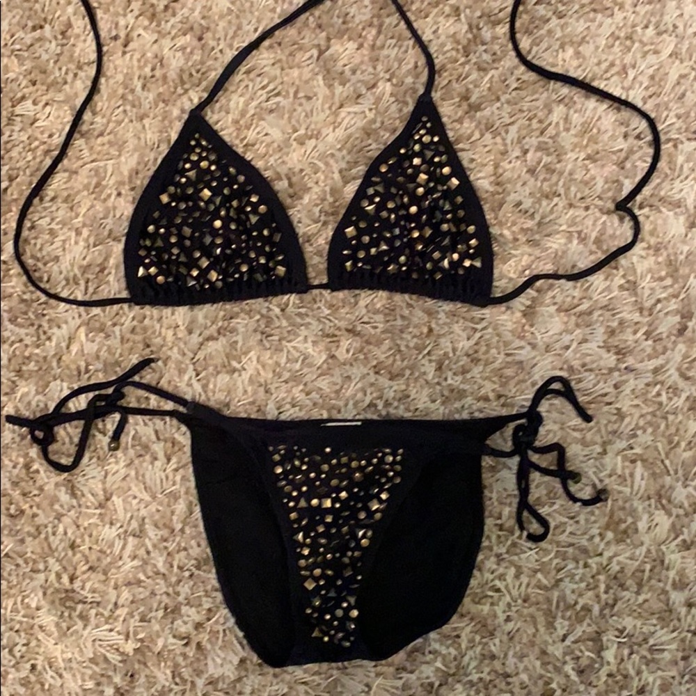 Navy blue Scoop bikini size M